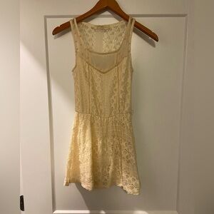 Elegant Cream Lace Dress